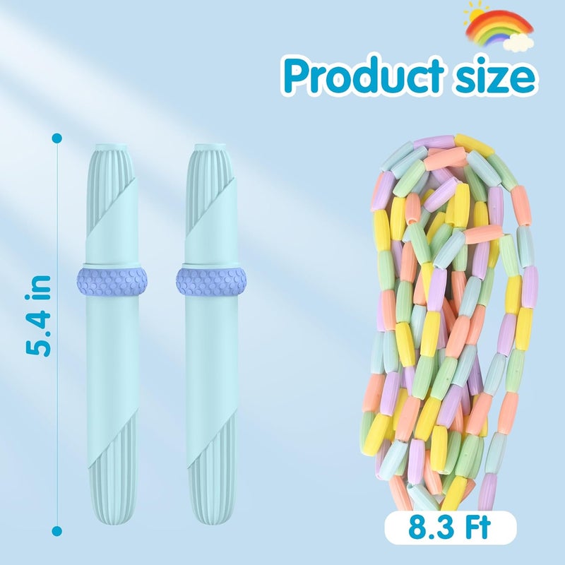 Ace one Beaded Jump Rope 1 Pack/2 Pack, Segmented Skipping Rope for Kids Adults, Adjustable Tangle-Free Toddler Jumping Rope for Fitness Exercise Training - Image 5